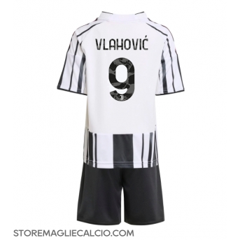 Juventus Dusan Vlahovic #9 Maglia Gara Casa Repliche 2025-26 Bambino